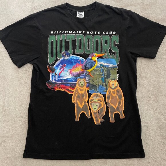 Billionaire Boys Club Mens Outdoors SS Knit Tee Embroidered Bird Size MEDIUM - Picture 1 of 14